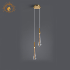 ĐÈN THẢ TRANG TRÍ PHA LÊ THÔNG TẦNG GIỌT NƯỚC CAO CẤP VIRGO L039