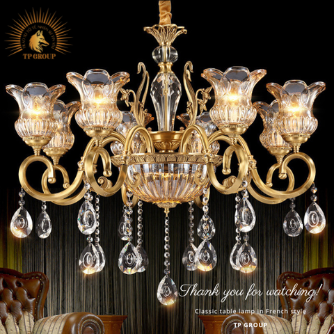 ĐÈN CHÙM ĐỒNG CCD7037-8 Tay