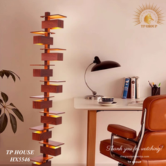 ĐÈN SÀN TẦNG GIẢ GỖ SÁNG TẠO HX5546