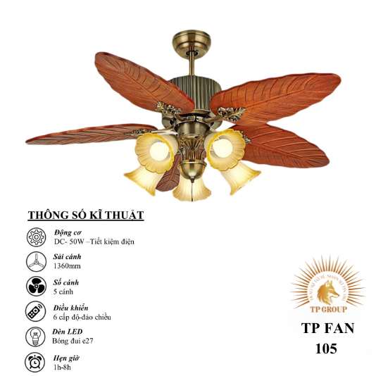 QUẠT TRẦN TP FAN 105 (LẮP ĐẶT MIỄN PHÍ)