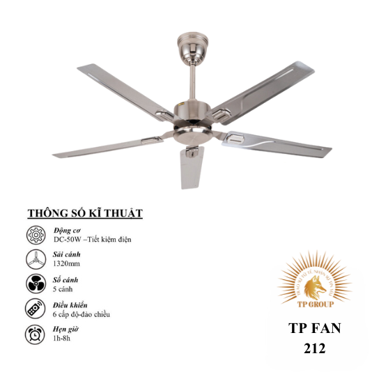QUẠT TRẦN TP FAN 212 (LẮP ĐẶT MIỄN PHÍ)