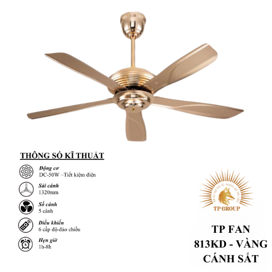 QUẠT TRẦN TP FAN 813KD (LẮP ĐẶT MIỄN PHÍ)