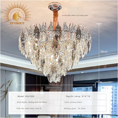 ĐÈN CHÙM PHA LÊ HÌNH LÁ TPL8021-T800