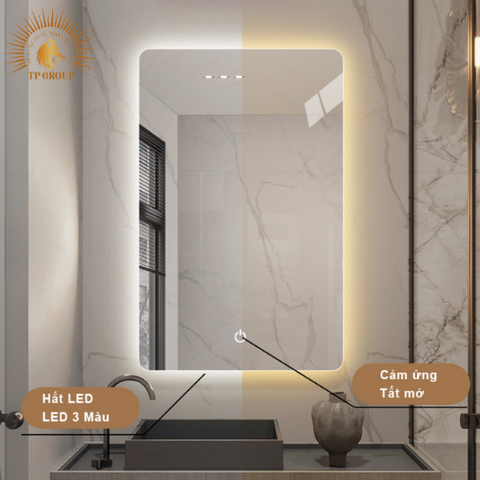 Gương LED cảm ứng.Gương nhà tắm,trang trí cửa hàng, gương led chữ nhật đứng - ngang TP-GL005