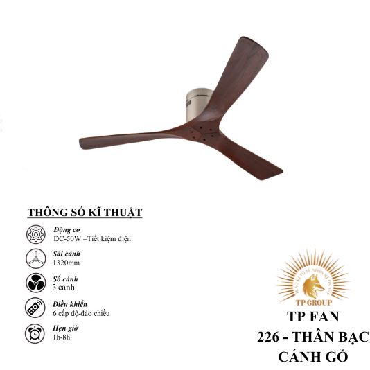 QUẠT TRẦN TP FAN 226 (LẮP ĐẶT MIỄN PHÍ)