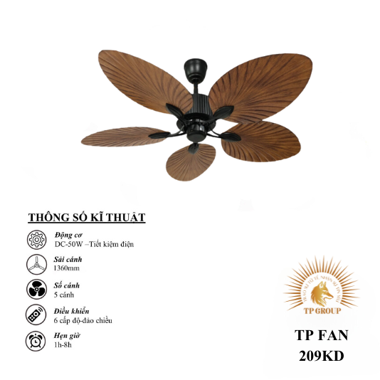 QUẠT TRẦN TP FAN 209KD (LẮP ĐẶT MIỄN PHÍ)