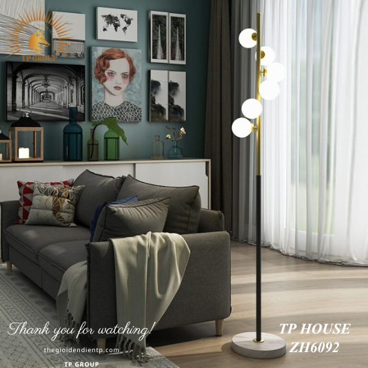 ĐÈN CÂY 6 BÓNG THUỶ TINH HIỆN ĐẠI ZH6092