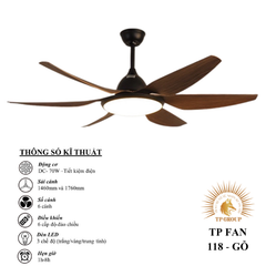 QUẠT TRẦN TP FAN 118 (LẮP ĐẶT MIỄN PHÍ)