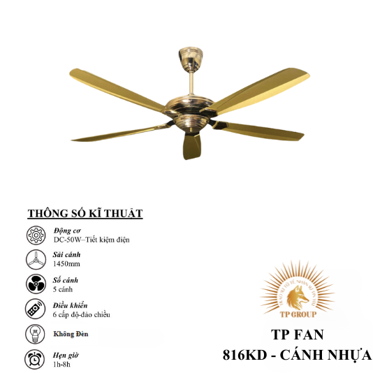 QUẠT TRẦN TP FAN 816KD (LẮP ĐẶT MIỄN PHÍ)