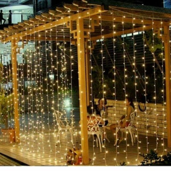 Dây đèn thả rèm ngang 8m 40 sợi siêu sáng