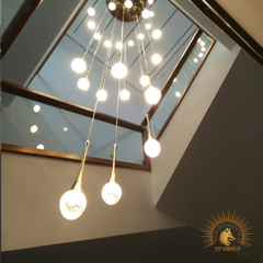 ĐÈN THẢ PHA LÊ GIỌT NƯỚC THÔNG TẦNG CAO CẤP P8231