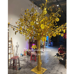 CÂY PHÁT TÀI ĐỒNG TIỀN VÀNG TRANG TRÍ TẾT