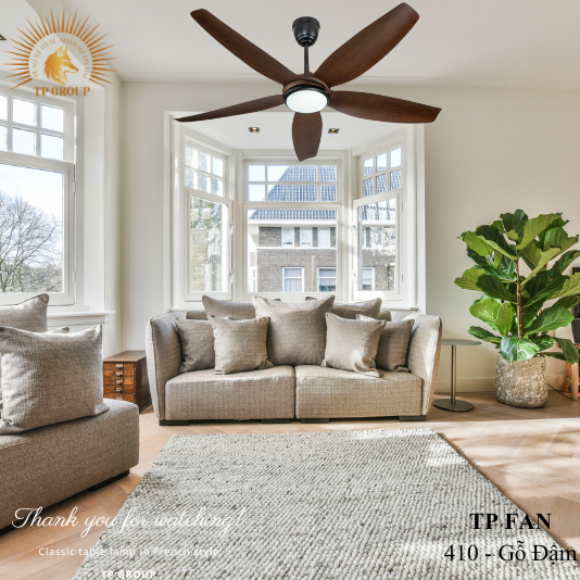 QUẠT TRẦN TP FAN 410 - GỖ ĐẬM (LẮP ĐẶT MIỄN PHÍ)