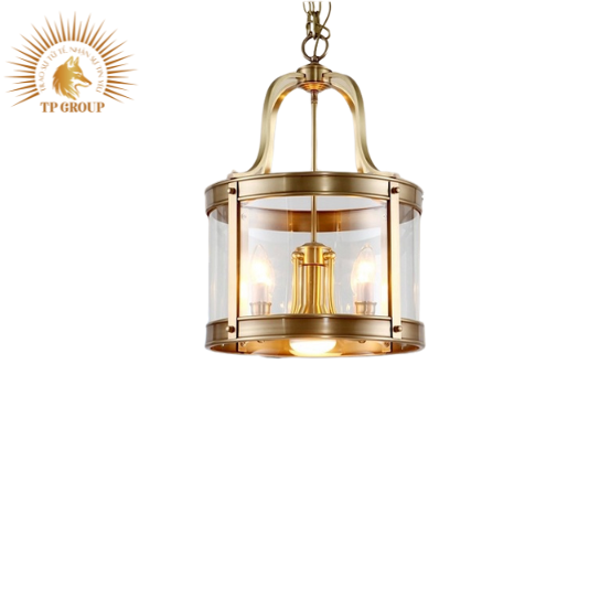 ĐÈN THẢ ĐỒNG LỒNG KÍNH BÓNG NẾN CỔ ĐIỂN T08/5 VRG-TD08