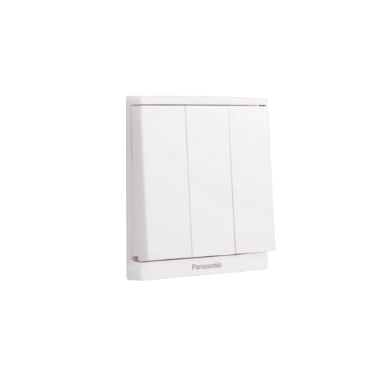 Panasonic Moderva - Bộ 3 Công Tắc C, 2 Chiều, Bắt Vít Màu Trắng | WMF506-VN