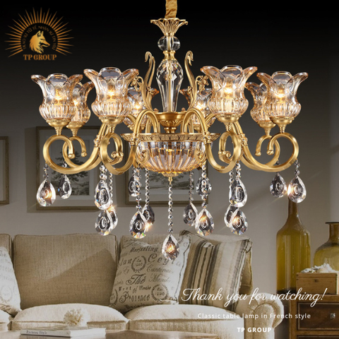 ĐÈN CHÙM ĐỒNG CCD7037-8 Tay