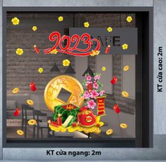 DECAL COMBO BÁNH CHƯNG VÀ ĐỒNG TIỀN VÀNG