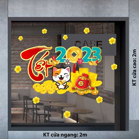 DECAL QUÝ MÃO VÀ TÚI TIỀN TRANG TRÍ TẾT 2023