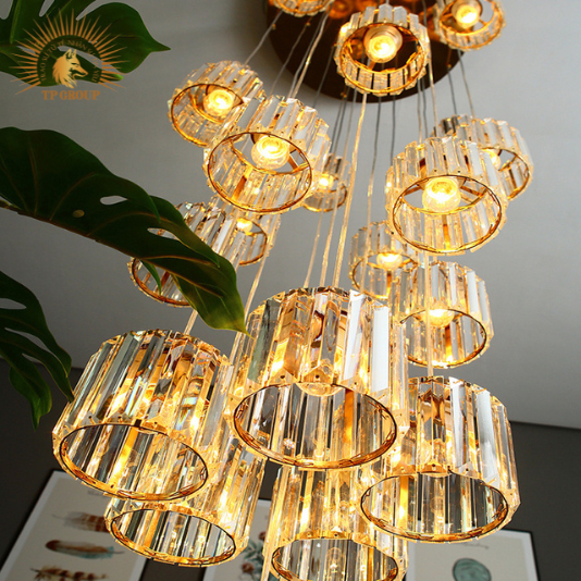 ĐÈN THẢ PHA LÊ 18 BÓNG TRANG TRÍ P8056