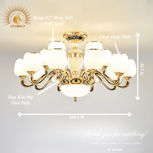 ĐÈN CHÙM PHÒNG KHÁCH CCT-2958-15