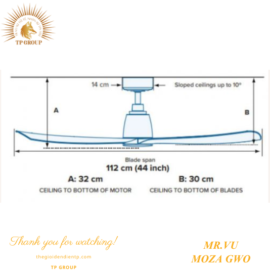 QUẠT TRẦN MOZA GWO