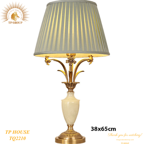 ĐÈN BÀN ĐỒNG PHỐI ĐÁ TỰ NHIÊN TQ2210