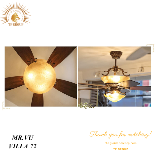 QUẠT TRẦN VILLA 72 (MIỄN PHÍ LẮP ĐẶT)
