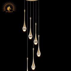 ĐÈN THẢ PHA LÊ GIỌT NƯỚC THÔNG TẦNG CAO CẤP P8231