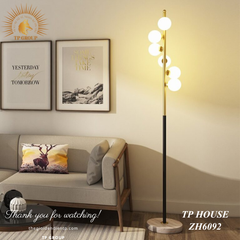 ĐÈN CÂY 6 BÓNG THUỶ TINH HIỆN ĐẠI ZH6092