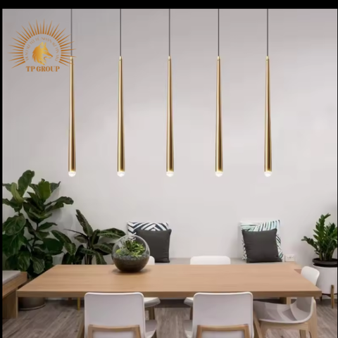 ĐÈN THẢ TRANG TRÍ ỐNG KIM LOẠI THÔNG TẦNG VIRGO L088