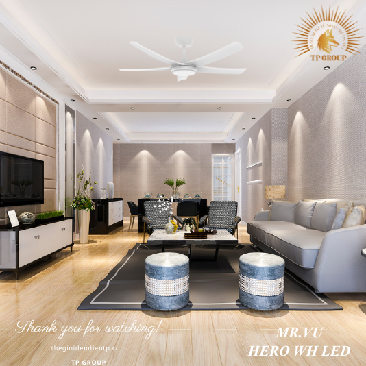 QUẠT TRẦN HERO WH LED