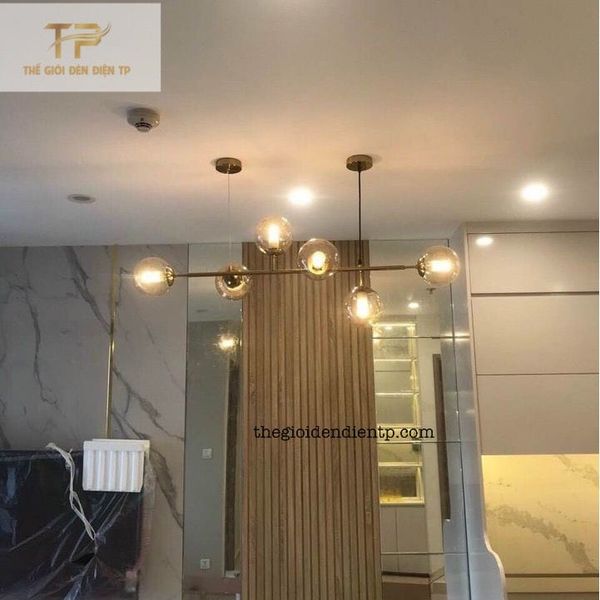 Đèn thả bàn ăn 6 hạt đậu