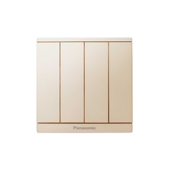 Panasonic Moderva - Bộ 4 Công Tắc B, 1 Chiều, Bắt Vít Màu Xám Ánh Kim | WMF507MYH-VN