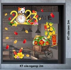 DECAL COMBO XE DƯA HẤU VÀ SỐ 2023 QUÝ MÃO