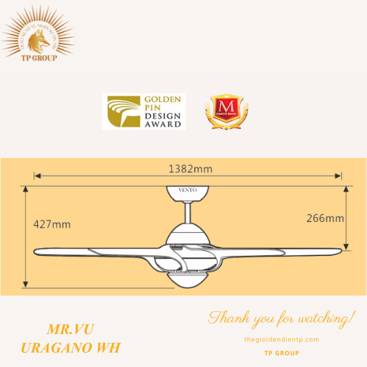 QUẠT TRẦN URAGANO WH