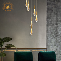 ĐÈN THẢ TRANG TRÍ PHA LÊ THÔNG TẦNG GIỌT NƯỚC CAO CẤP VIRGO L039