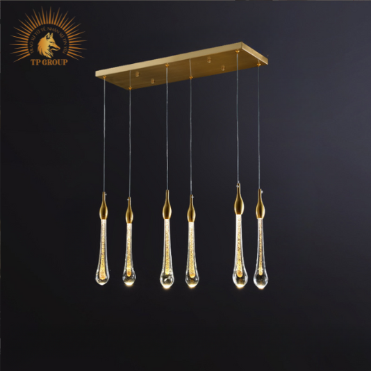 ĐÈN THẢ TRANG TRÍ PHA LÊ THÔNG TẦNG GIỌT NƯỚC CAO CẤP VIRGO L039