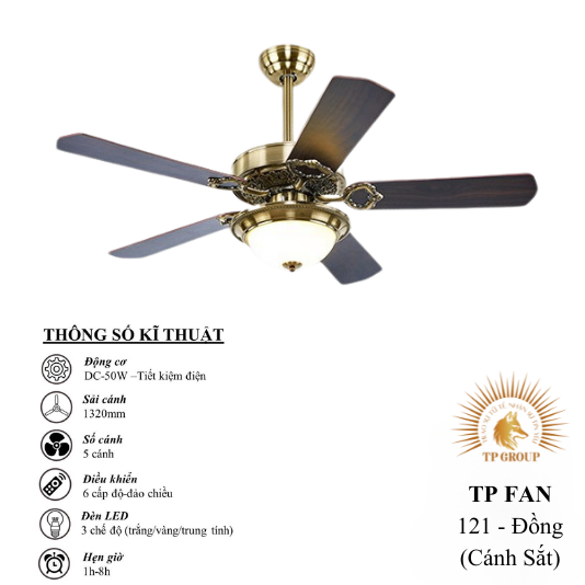 QUẠT TRẦN TP FAN 121 (LẮP ĐẶT MIỄN PHÍ)