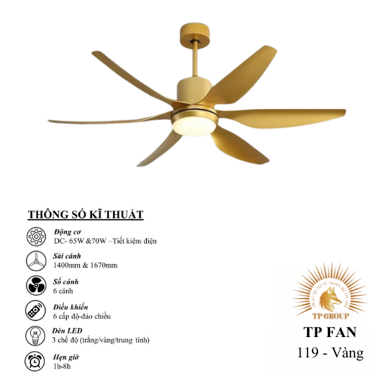 QUẠT TRẦN TP FAN 119 (LẮP ĐẶT MIỄN PHÍ)