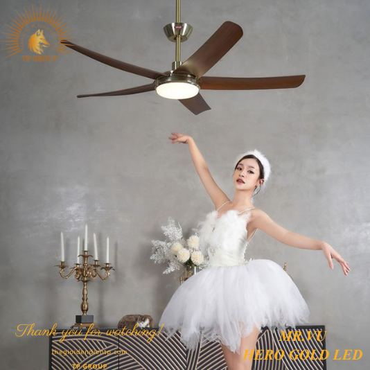 QUẠT TRẦN HERO GOLD LED