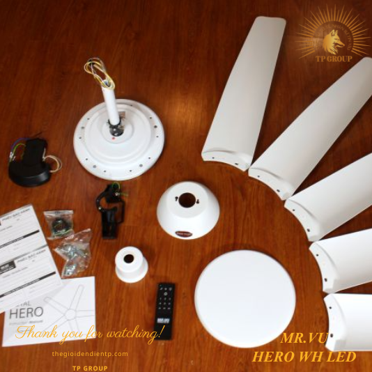 QUẠT TRẦN HERO WH LED