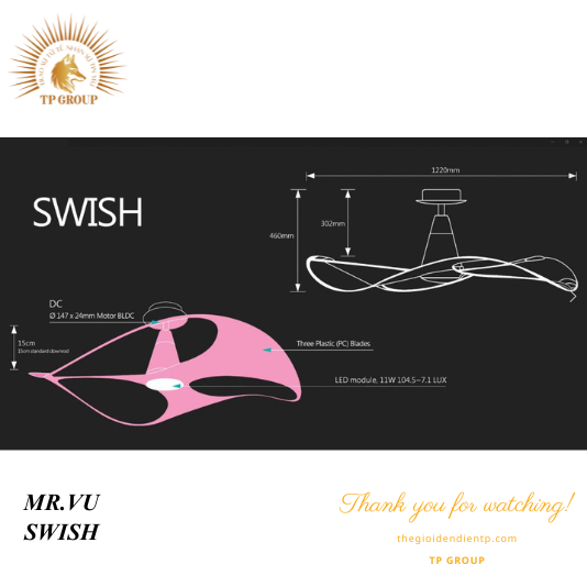 QUẠT TRẦN SWISH (MIỄN PHÍ LẮP ĐẶT)