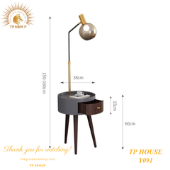 ĐÈN SÀN DECOR TÍCH HỢP BÀN CAFE SẠC Y091