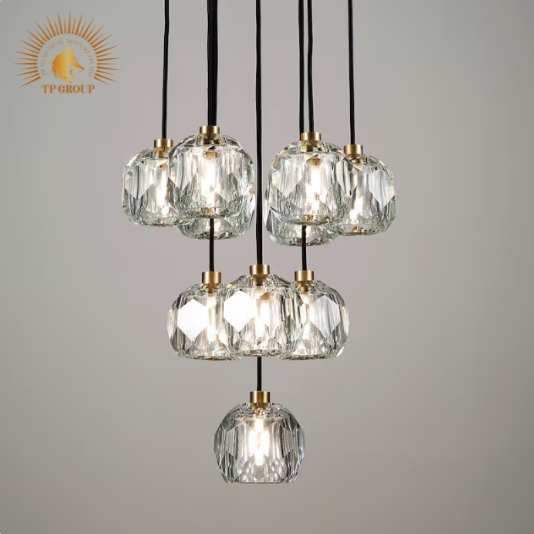 ĐÈN THẢ TRANG TRÍ PHA LÊ CAO CẤP P6412