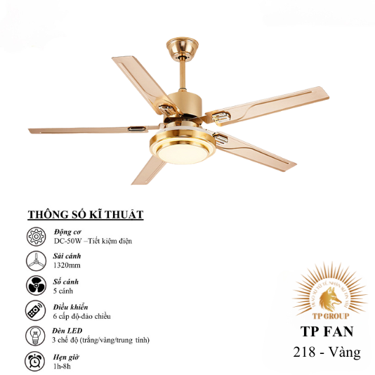 QUẠT TRẦN TP FAN 218 (LẮP ĐẶT MIỄN PHÍ)