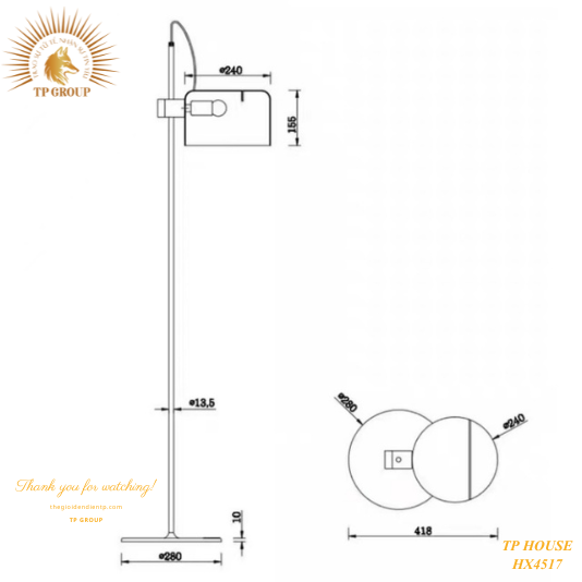 ĐÈN CÂY ĐỨNG TỐI GIẢN KIỂU Ý HX4517