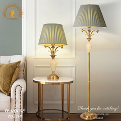 ĐÈN BÀN ĐỒNG PHỐI ĐÁ TỰ NHIÊN TQ2210