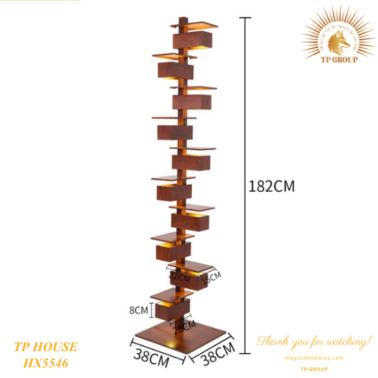 ĐÈN SÀN TẦNG GIẢ GỖ SÁNG TẠO HX5546