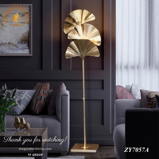 ĐÈN SÀN TRANG TRÍ NGHỆ THUẬT LÁ GINKGO ĐỘC ĐÁO ZY7057A