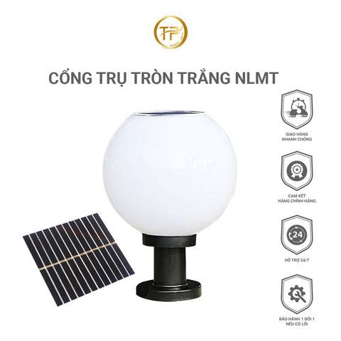 Cổng Trụ Tròn Trắng